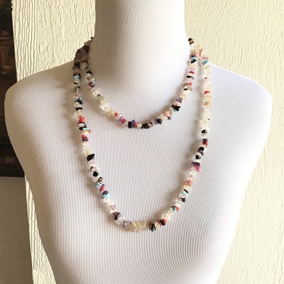 Jewelry - Multi Color Chip Gemstone Necklace